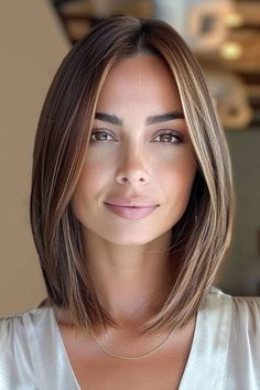 Hairstyles For Ladies, Lob Haircut, Long Bob Hairstyles, Haircuts For Fine Hair, Shoulder Length Hair, Medium Length Hair Cuts, Hair Transformation, Length Hair