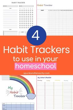 four habit trackers to use in your homeschool