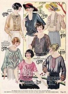 1920s Women, 1920s Style, Women's Blouses