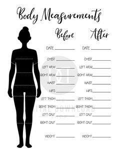 2 body measurement tracker printables for bullet journals and other planners. Use these weight loss tracker printables to keep tabs on how your weight loss journey is changing your body measurements! One is a before and after measurement tracker with a figure, and the other is a 4 week measurement tracker. These body m Planning Sport, Body Measurement Tracker, Body Measurement Chart, Remove Belly Fat, Nutrition Guide, Natural Therapy, Fitness Planner, Bullet Journals, How To Slim Down