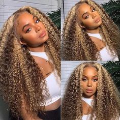 ※Item: Klaiyi Honey Blonde Highlight Pre Plucked 13x4 Lace Front Wigs Ombre Color Long Curly Human Hair Wigs 180% Density※Hair Material: 100% Virgin Human Hair Wig, Curly Hair, Can be Dyed and Ironed by your favor※Hair Color: TL412 Color※Hair Grade: Klaiyi Hair, Virgin Hair, Curly Hair, Medium Luster, Bleach/Dye Friendly※Hair Length: 14inches-24 inches is available, Very Soft, Healthy and thick※Lace Style: 13x4 Lace Frontal※Cap Size:22-22.5 inches(54-58cm) Deep Wave Brazilian Hair, Honey Hair Color, Jerry Curl, Curly Lace Wig, Highlight Color, Blonde Highlight, Textured Curly Hair, Human Hair Wigs Blonde, Honey Blonde Highlights