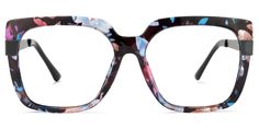 Reeves Square Floral Glasses | Zeelool Optical How To Fix Glasses, Red Eyeglasses, Rainbow Sunglasses, Pink Eyeglasses, Eyeglasses Frames For Women, Prescription Glasses Online, Glasses Shop, Men Eyeglasses, Glasses Online