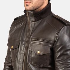 Leather Jacket Brown, Genuine Leather Jackets, Brown Leather Jacket, Leather Jacket Men, Sustainable Design, Leather Jackets, Brown Color, Real Leather, Walk In