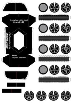 the paper model is ready to be cut out and put in place on top of each other