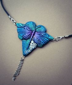 Butterfly necklace, Fantasy jewelry, Fairy necklace, Heart pendant, Butterfly pendant, Steampunk butterfly, Cosplay jewelry by BCJdesign on Etsy Nature Inspired Art, Clay Heart, Diy Earrings Polymer Clay, Art Gift Ideas, Cosplay Jewelry, Fairy Necklace, Dragonfly Necklace, Heart Pendants, Watch Parts