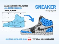 the nike sneaker has been designed to look like it is made out of balls