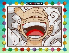 an image of a cross stitch pattern with the words pixelpix and it's mouth