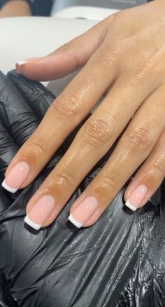 French Manicure Nails, Her Nails, Neutral Nails, Dipped Nails, Square Acrylic Nails, Classy Nails, Chic Nails