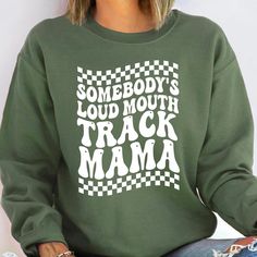 Green Graphic Print Sweatshirt For Sports Season, Green Graphic Print Sweatshirt For Sports, Track Svg, Running Svg, Track Mom, Track Running, Sport Mom, Mothers Day Svg, Mama Png