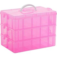 Product Description Specification Material:plastic Color:Blue, Pink, Clear, Orange Package Included:1 x Storage Box Perfect Storage Container Never lose small kids toys and accessories again, store them in this easy-to-carry storage box. Perfect for collecting all small things, such as bobbins, small toys, beads, jewelry, beauty products accessories, scrapbooking supplies, art supplies, nail polish and so on. Snap-lock Design More Secure 3 stackable tiers lock your supplies firmly for safe stora Makeup Container, Craft Storage Box, Jewelry Beauty, Stackable Storage Boxes, Makeup Containers, Sewing Supplies Storage, Lock Design, Craft Area, Small Toys