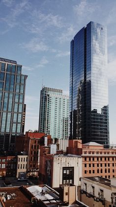 the city is full of tall buildings and skyscrapers