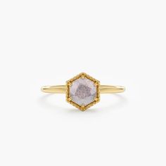 Handcrafted In Solid Gold Hexagon Labrodorite Ring, Anaya Hexagon Topaz Ring, Pink Engagement, Pink Engagement Ring, Gold Rings Stackable, Natural Gemstone Ring, Rose Quartz Ring, Labradorite Ring, Pink Ring, Quartz Ring