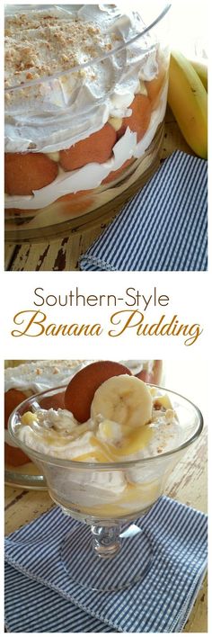 this southern - style banana pudding is so delicious and easy to make it's the perfect dessert