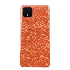 an orange and white polka dot case for the samsung s10, which is also available in