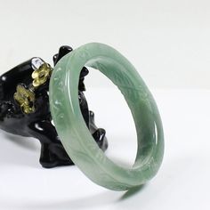 57mm Chinese Hand-carved Green Jadeite Jade Gems Bangle Bracelet j7084   Inside diameter * Width : 57.4 * 12.5 mm Weight : 64.2 g Payment:     We accept PayPal only, please confirm your address on eBay before you pay for your item, and we only ship to the address you left on eBay, hope you can understand.     If you had any question, please contact us via eBay message, we will respond you ASAP. Return Policy:     We offer a 14 days money-back guarantee.     If you decide to return it, please contact us and send it back within 30 days after receipt, in its original condition (including the packing materials) Thank you very much, hope you can have a nice shopping expericece.7.6 Payment Payment  WELCOME&FEEDBACK RATING: Hi my friend,we serve customer wholeheartedly and honesty ,We strive to h Carved Jade Bangle As A Gift, Carved Green Jade Bangle, Carved Jade Bangle Bracelet, Carved Jade Round Bracelets, Carved Jade Bracelets, Carved Jade Bracelet, Jade Accessories, Jade Bracelet, You Left