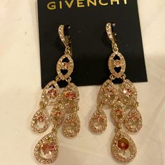 Givenchy Earrings Jeweled Chandelier Earrings For Evening, Jeweled Chandelier Drop Earrings For Evening, Luxury Dangle Clip-on Earrings For Party, Jeweled Clip-on Earrings For Evening, Luxury Pierced Bridal Earrings For Party, Jeweled Dangle Chandelier Earrings For Evening, Elegant Clip-on Teardrop Earrings For Party, Elegant Clip-on Teardrop Party Earrings, Luxury Teardrop Chandelier Earrings For Party