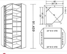 the drawing shows an image of a shelf with two shelves and one side is shown