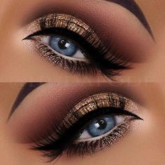 Pretty Makeup Products, Eyeshadow For Hooded Eyes, Makeup Artistic, Makeup For Blue Eyes, Dramatic Eye Makeup, Makeup Glam, Glitter Eye Makeup, Glitter Eye