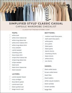 Create Capsule Wardrobe, Wardrobe Checklist, Chic Capsule Wardrobe, Capsule Wardrobe Checklist, Classy Yet Trendy