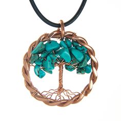 I love to make products for 7th aniversary gift-for-her. I will send your order immediately after payment I use such materials stone turquoise, wire copper. Here is another tree of life necklace https://www.etsy.com/listing/506186735/tree-of-life-necklace-tree-of-life Colors on computer monitor colors can vary. My shop https://www.etsy.com/shop/AlexArtWire I wish you good luck, happiness and health. Thank you for visiting my store. Copper Spiritual Necklace Gift, Turquoise Copper Jewelry Gift, Turquoise Copper Wire Necklace As Gift, Turquoise Copper Wire Necklace For Gift, Turquoise Copper Wire Necklace Gift, Spiritual Tree Of Life Jewelry For Gifts, Green Tree Of Life Jewelry Gift, Aniversary Gift, Tree Of Life Necklace For Anniversary, Mother's Day