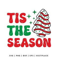 this is the season svg file for christmas tree with red, green and white stripes