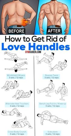 an image of how to get rid of love handles on the chest and lower back