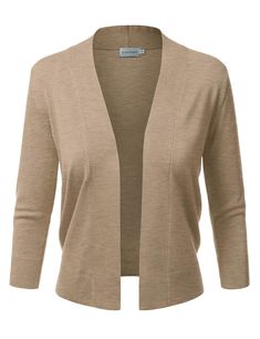 PRICES MAY VARY. Style Note – Add a touch of delicacy and sophistication on top of your casual outwear with this stylish buttonless cardigan from Doublju. Accented with a versatile yet classic 3/4 sleeve with cropped open-front for perfection. Size and Color – Please refer to the size table provided below prior to purchasing. We kindly ask you to order a single size larger if you are not expecting a slim fit. Also, due to monitor settings and respective pixel definitions, we cannot guarantee the Stylish Crop Top, Casual Outwear, Cardigan Crop Top, Basic Sweaters, Cropped Cardigan Sweater, Plus Size Cardigans, Short Cardigan, Patterned Cardigans, Cardigan Outfits