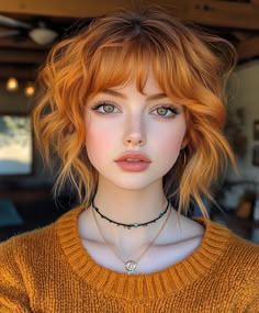 Color Caramelo en Hair Colors Copper Red Corto Pelo Chocolate, Female Portrait Poses, Square Face Hairstyles, Shaggy Short Hair, Hot Hair Colors, Light Blonde Hair, Blonde Hair Blue Eyes