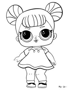 the littlest doll with big eyes coloring page