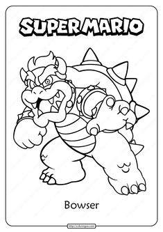 the super mario bros coloring page for kids to color and learn with their own characters