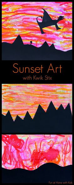 sunset art with kwik six