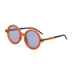 It's a fact: sunshine and Ice Cream were made for each other. Add this fun frame to your wardrobe to wear on your next sunny day adventure — featuring a full-rim plastic construction, bright face front, and cute round shape.Frame Shape: RoundFrame Color: OrangeFrame Material: PCLens Color: GreyLens Material: PCRim Type: Full RimLens Width: 60 mmBridge Width: 23 mmTemple Length: 150 mmFrame Width: 150 mmLens Height: 59 mmWeight: 30.9 gUV Protection: UV400Spring Hinge: No Adjustable Round Frame Sunglasses For Beach, Adjustable Retro Sunglasses For The Beach, Casual Round Sunglasses For Beach, Playful Plastic Sunglasses For Outdoor, Casual Plastic Round Frame Sunglasses, Playful Orange Plastic Sunglasses, Retro Round Sunglasses For Beach, Retro Round Sunglasses For The Beach, Round Frame Sunglasses With Uv Protection For Beach