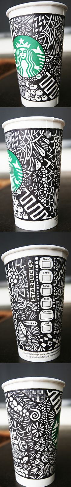 three black and white bowls with designs on them