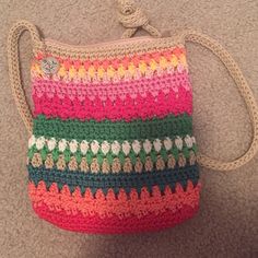 Nwot, Great Colorful Small Purse!! Casual Multicolor Satchel For Spring, Casual Multicolor Summer Satchel, Casual Multicolor Beach Satchel, Casual Multicolor Satchel For Beach, Colorful Casual Crochet Shoulder Bag, Casual Multicolor Everyday Bags, Casual Colorful Crochet Bag For Daily Use, Cute Multicolor Shoulder Bag With Adjustable Strap, Casual Multicolor Bags For Everyday