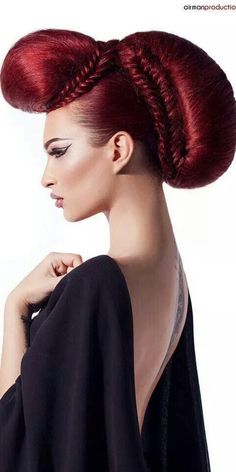 Catwalk Hair, Long Hair Designs, Avant Garde Hair, Braid Inspiration, Big Bun, Editorial Hair, Hair Shows, Bun Hair, Sleek Hairstyles