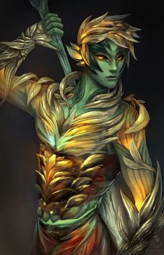 Trahearne Gw2, Rough Painting, Half Elf, Plant People, Tree People, Guild Wars 2, Ange Demon, Guild Wars