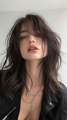 21+ Finest Wolf Lower Hairstyles- #cut #Hairstyles #wolf Check more at https://howcandothis.com/hairstyleideas/21-finest-wolf-lower-hairstyles/ Wolf Cut On Medium Hair, Medium Wolf Cut Women, Wolf Cut Long Hair Straight Unstyled, Women Wolf Cut, Medium Hair Wolf Cut, Wolf Cut Medium Length, Wolf Cut Medium Hair, Hairstyle Wolf Cut, Messy Wolf Cut