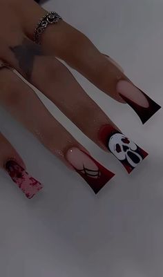 Halloween Duck Nails Designs, Duck Halloween Nails, Spooky Duck Nails, Nails Indie