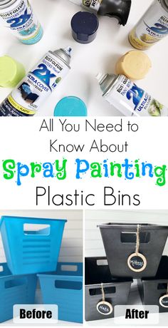 all you need to know about spray painting plastic bins and how to use them