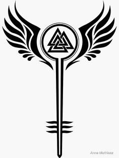 Valkyrie Symbol, Fantasy Banner, Tattoo Odin, Valkyrie Tattoo, Arte Viking, Cool Symbols