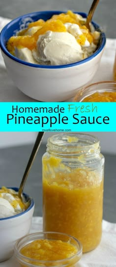 this homemade pineapple sauce is so good and easy to make it in the microwave