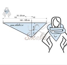 a diagram showing how to make an origami boat with a scarf on it