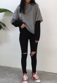 Look Grunge, Tumblr Outfits, Tomboy Style Outfits, Outfit Trends, Swaggy Outfits, Tomboy Fashion, 인물 사진, 가을 패션, Teenage Fashion Outfits