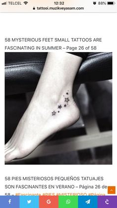 a small star tattoo on the foot is shown in this screenshote screen shot