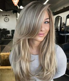 Long Haircuts For Fine Hair, Volume Haircut, Cool Blonde Hair Colour, Long Fine Hair, Blonde Hair Transformations, Colored Hair Tips, Beauty Hair Color, Long Haircuts, Beautiful Gray Hair