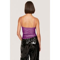 Purple mesh (82% Polyamide, 18% Elastane). Lining (100% Viscose). Top. Cowl neck. Sleeveless. Pull on. 13" from bust to hemline. Imported. Rent The Runway, Closet Designs, Cowl Neck, Leather Pants, Mesh, Purple, Fashion Design, Leather Trousers