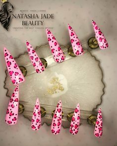 Pink Leopard print Press on nails Use the sizing guide to measure your nail plate for the perfect fit. Pink Leopard Print Nails, Leopard Print Nails, Acrylic Press On Nails, Print Nails, Short Acrylic, Nail Plate, Pink Leopard Print, Printing Press, Pretty Acrylic Nails