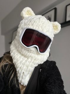 You can make any adjustments to this product💜 As we mentioned in the personalization tab, you can choose the color you want, please specify it with "the code"to avoid confusion🌸 Ski Mask With Horns, Crochet Ski Masks, Bear Balaclava, Crochet Ski Mask, Ski Helmet Cover, Mask Outfit, Mask Crochet, Balaclava Mask, Crochet Balaclava