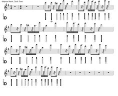 sheet music for guitar with notes and notations, including the words'i love you '