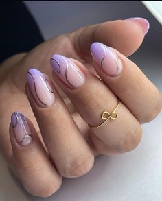 Elegant Touch Nails, Wow Nails, Lavender Nails, Subtle Nails, Work Nails, Classic Nails, Oval Nails, Baby Boomer, Chic Nails